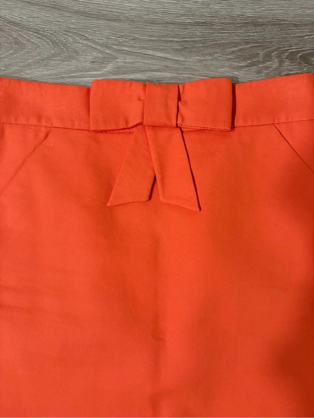 J. Crew Orange Bow-Waist Pencil Skirt